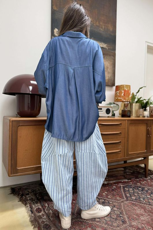 Perfect Chambray Denim Shirt Dark ~